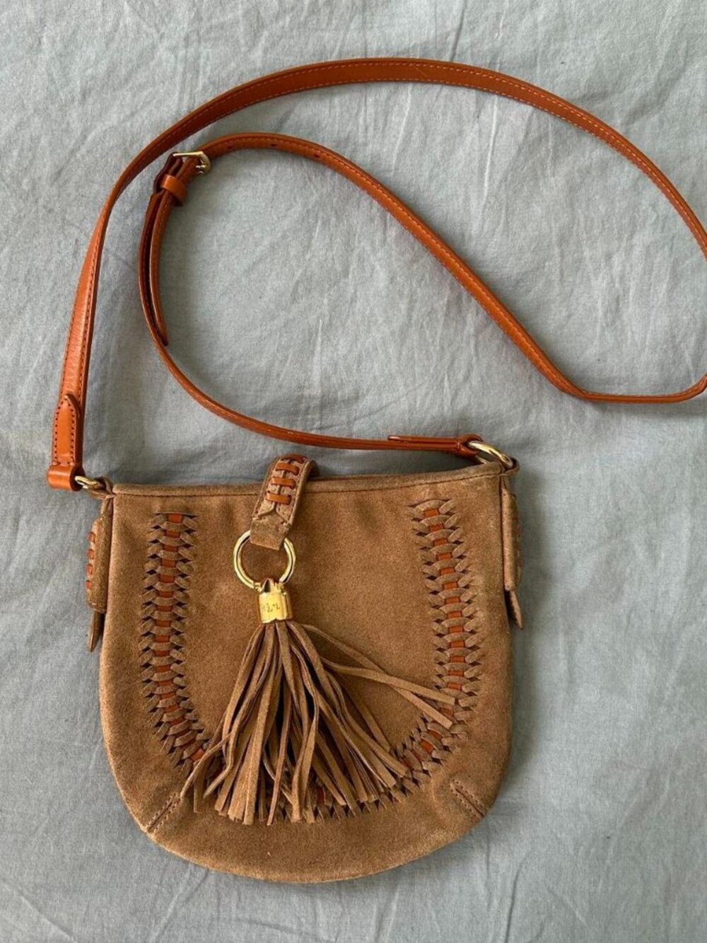 Polo Ralph Lauren Brown Leather Crossbody Bag